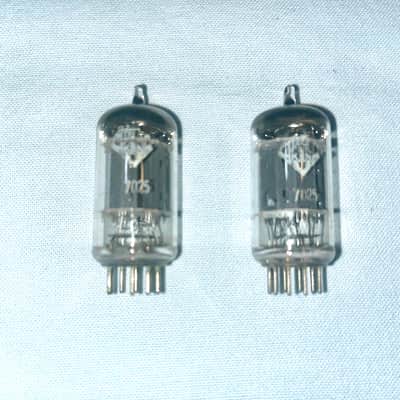 Telefunken 7025 12AX7 Matched Pair Tubes NOS, W Germany image 1