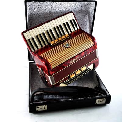 Rare Vintage German Made Top Piano Accordion Weltmeister Gigantilli I - 80 bass + Original Hard Case & Shoulder Straps image 1