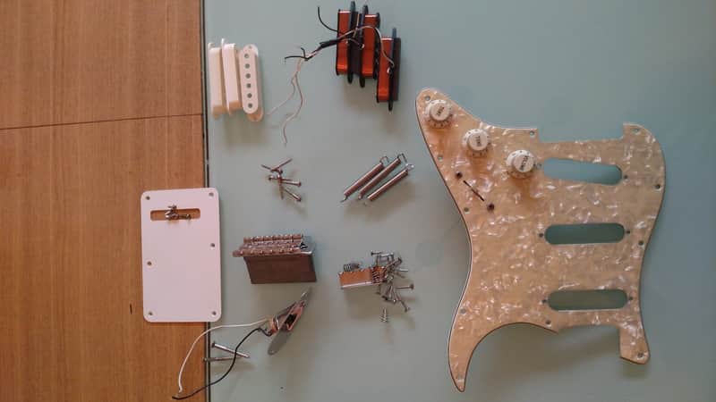 Fender Stratocaster parts kit. Hardware, pickguard, pickups, tuners, bridge and more! image 1