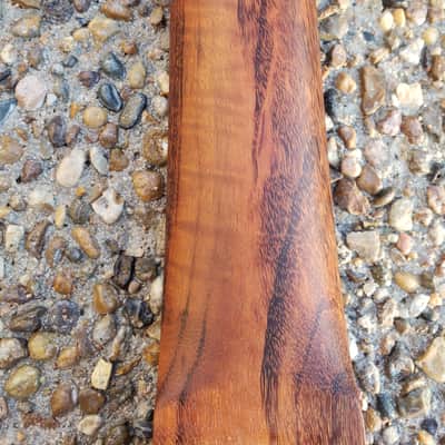 Warmoth Strat Neck, Partly Loaded, Rare Flamed Goncalo Alves, Stainless Frets, Floyd Rose Nut image 9