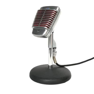 Excellent Working Vintage 1950's Shure Model 51 “Sonodyne” Dynamic Microphone with Stand & Cable-Nat King Cole Mic image 5