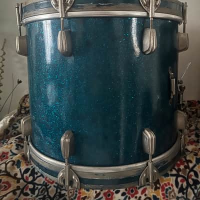 Slingerland Radio King 15x12” Blue Sparkle Parade / Marching Snare Drum image 8