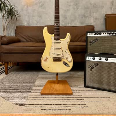 Fender Stratocaster 1962 Glas Custom Olympic White Relic Rosewood 7.4lbs w/ G&G Case image 4