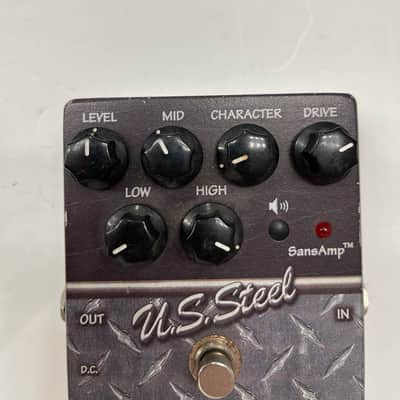 Tech 21 NYC U.S. Steel Distortion SansAmp Character Series Guitar Effect Pedal image 2