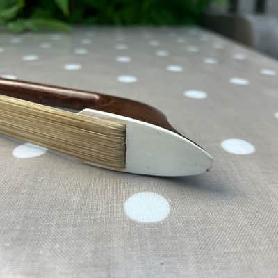 Double Bass French Bow - New Hair Just Had A Recommission - Brazilwood - Made In Czechslovakia image 10