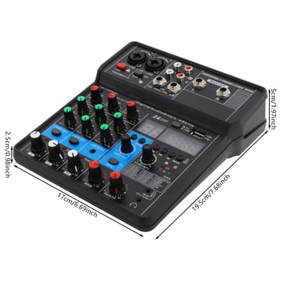 4-Channel Bluetooth Audio Mixing Console – 24-Bit Studio Mixer w/ DSP FX, USB, 48V Phantom Power image 7