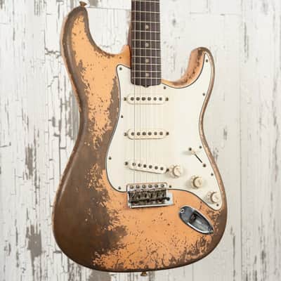 Fender Custom Shop Andy Hicks Master Built 1962 Roasted Stratocaster Ultimate Relic - Shell PInk image 3