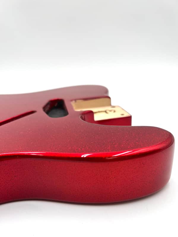 Warmtone Custom Guitars Tele Style Guitar Body “Red Sparkle” image 1