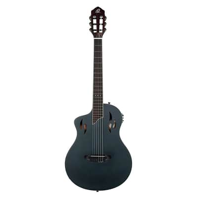 Ortega Guitars RTPSTD-SBK-L TourPlayer LH A/E Nylon - Satin Black - Open Box image 2