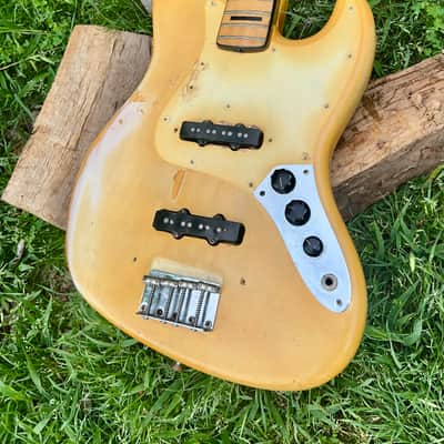 Vintage Fender Jazz Bass 1973 - Tuxedo Appointments Olympic White w Black Guard, Black Binding and Blocks image 10