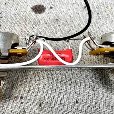 Used Unbranded Aftermarket Telecaster Control Plate and Wiring Harness CTS Pots image 6