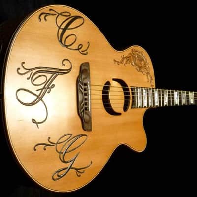 Blueberry Handmade Grand Concert Acoustic Guitar Music Motif image 20
