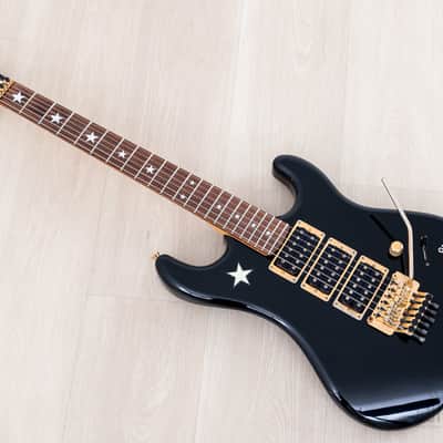 1980s Kramer Richie Sambora RS Jersey Star Black HHH Superstrat, 100% Original image 12