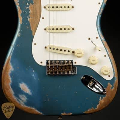 2024 - Fender Custom Shop Limited Edition Red Hot Stratocaster Super Heavy Relic - Super Faded Aged Lake Placid Blue image 2