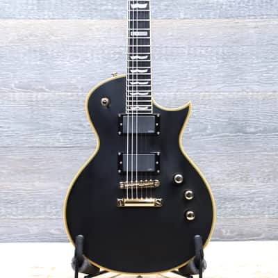 ESP LTD EC-1000 Deluxe Vintage Black w/EMG Pickups Electric Guitar w/Bag #W11040621 image 1