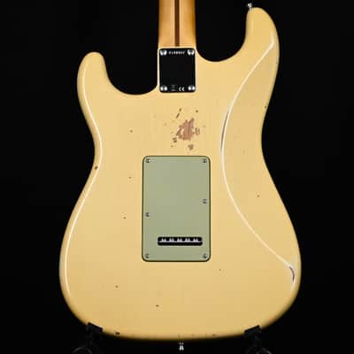 Fender Custom Shop Deluxe Stratocaster w/ Seymour Duncan SH4B Humbucker, Relic/ Closet Classic Hardware- Aged Vintage White 2026 (R148062) image 3