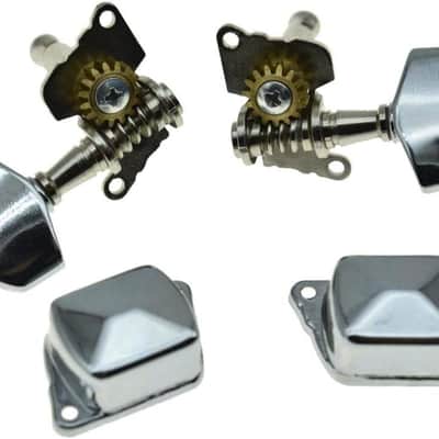3x3 Semi-Closed Guitar Tuning Keys Guitar Tuners Machine Heads for Acoustic or Electric Guitars Chrome image 3