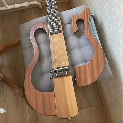39 Inch Silent Electric Classical Guitar, Maple Mahogany Body, Mahogany Neck, 20 Frets image 3