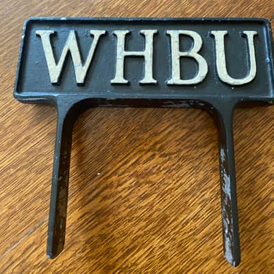 Microphone Flag for RCA 44 Microphones (1940s or 50s) - Black, WHBU (Muncie, Indiana) image 2