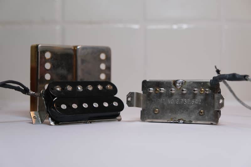 Immagine 1980s Vintage Gibson PAT. NO. 2,737,842 Humbucker Set | Green Coil Wire | ~7.75k - 1