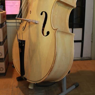 King Mortone Double Bass Blonde c1960 image 8