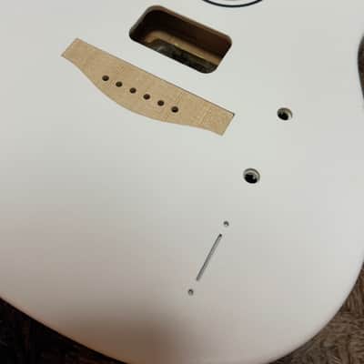 2025 Fender Finneas Artist Series Limited Edition American Acoustasonic Telecaster Body - Satin Arctic White image 2