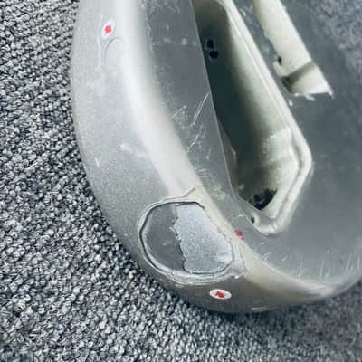 Metallic Silver Electric Bass Guitar Body image 7