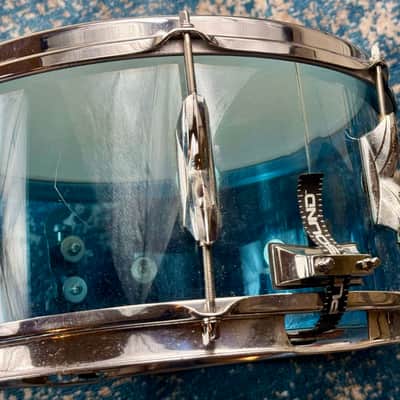 1080s CUSTOM BUILD Blue 14” x 6 ACRYLIC Snare Drum image 7