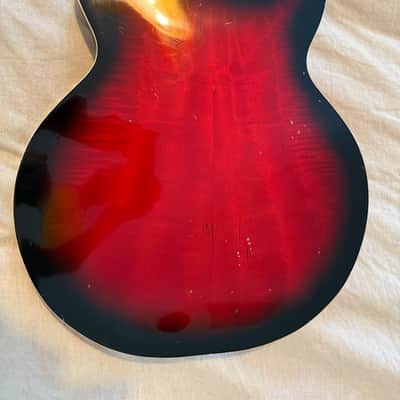 Vintage Univox Custom Coily 330 Style Short Scale Bass Cherry Burst MIJ image 6