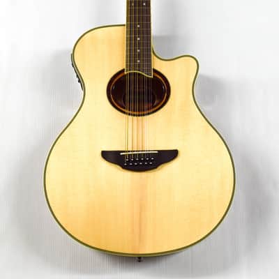 Yamaha APX700II-12 Thinline Acoustic/Electric Cutaway 12-String Guitar - Natural image 1