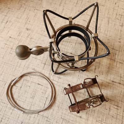 Vintage Early Neumann Telefunken U47&U48 nickel shock mount image 2
