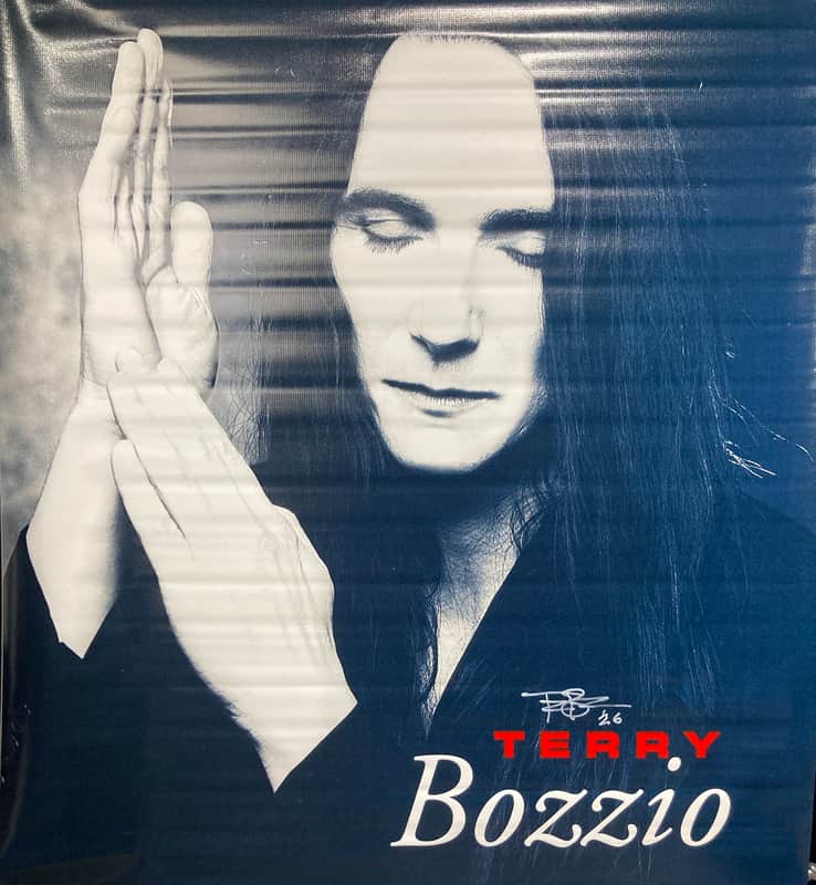 Terry Bozzio Signed 1980s Large Vinyl Promo Banner image 1