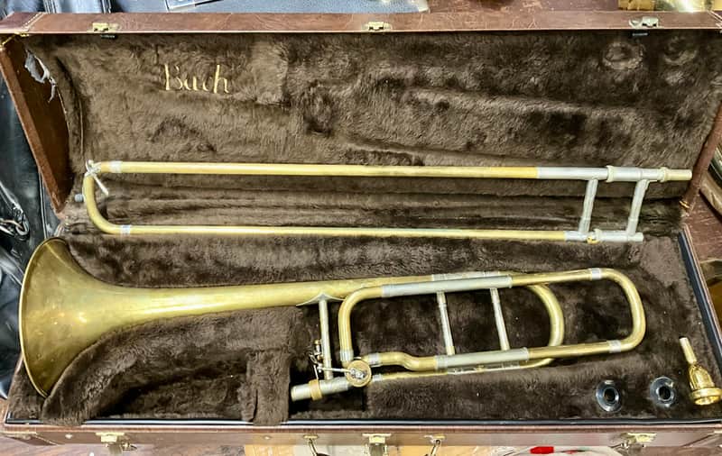 Bach 36B Stradivarius Professional Model Tenor Trombone w/ Traditional F Rotor , Mouthpiece & OHSC image 1