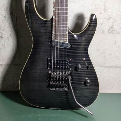 ESP Horizon Kiko 27 Frets Heel Cut 2013 See Thru Black Grass Roots image 3