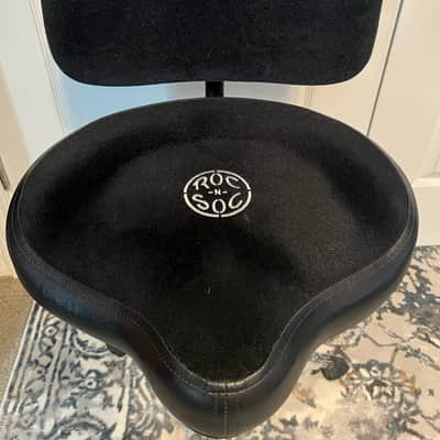 Roc-N-Soc Nitro Gas Drum Throne with Original Saddle and Backrest – Black image 6
