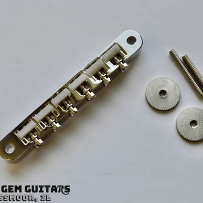 New! Gibson OEM ABR-1 Bridge with posts and thumbwheels - ABS Saddles - Nickel Finish fits Les Paul Standard, ES-335, SG Standard and others! Tune-a-Matic image 17