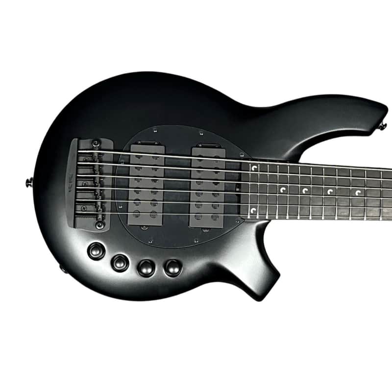 Ernie Ball Music Man Bongo 6 HH, Stealth Black/ Ebony *IN STOCK* image 1