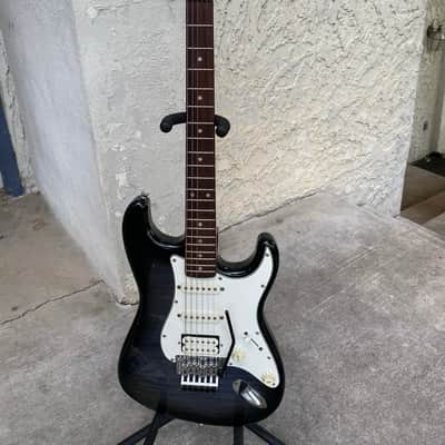 Japan built Fender "Squier Series" Floyd Rose Standard Stratocaster with Rosewood Fretboard 1992 - 1996 - Blue Foto Flame image 10