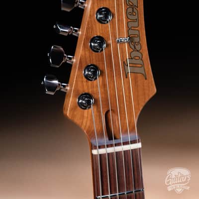 Ibanez MMN1 Martin Miller Signature Guitar w/ Case – Transparent Aqua Blue image 5