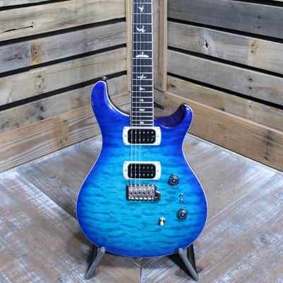 PRS SE Custom 24-08 Quilt 24-Fret Electric Guitar Lake Blue with Gigbag image 3