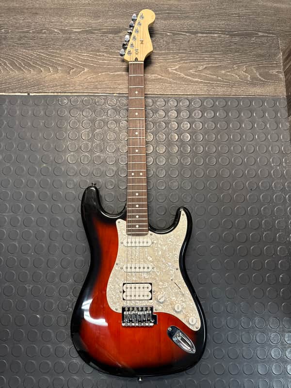 Unbranded S-Style HSS Electric Guitar- Red Burst with Pro Setup image 1