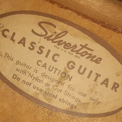 rare nice vintage Silvertone Classical Guitar made in the USA from dealer image 5