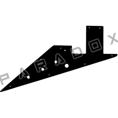 Custom Pickguard For 2006 - 2008 Made in Korea Epiphone '58 Korina Flying V - Solid Black Thin .060"