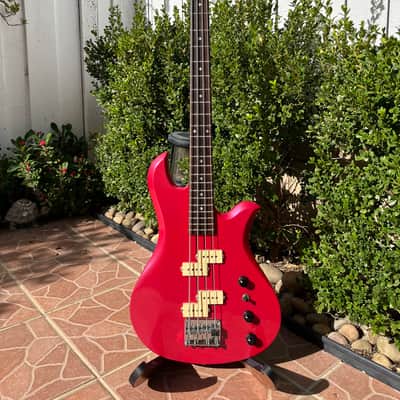 B.C. Rich NJ Eagle 1983 Red Pearl Glitter Sparkle Vintage Electric Bass Guitar Nagoya Japan MIJ Mockingbird Bich Warlock Ironbird image 1