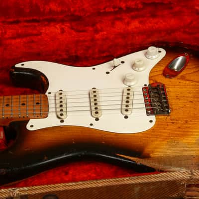 1954 Fender Stratocaster Early Serial #0071 Sunburst Electric Guitar Original image 24