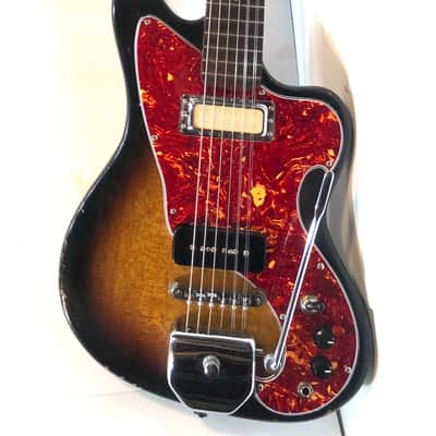 Vintage modified 8 string Decca Teisco hot rod weirdo jangle machine The Tielman Special 1964 Sunburst image 7