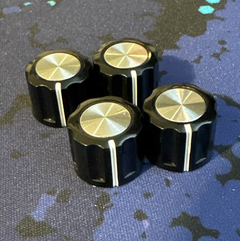 Unbranded Small Reflector Knob with Brass Insert and Setscrew 2025 - Black / Silver image 1