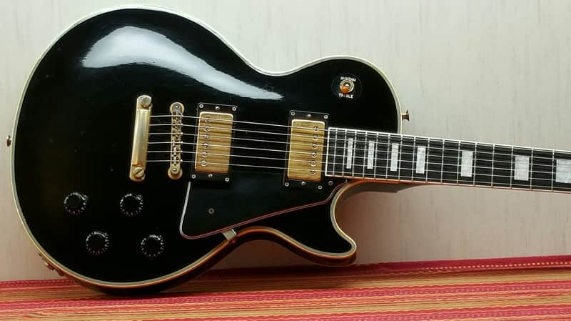 1985 Burny Les Paul Custom Black Beauty VH1 Pickups Made in Japan MIJ CIJ BB Super Grade RLG FLG image 1