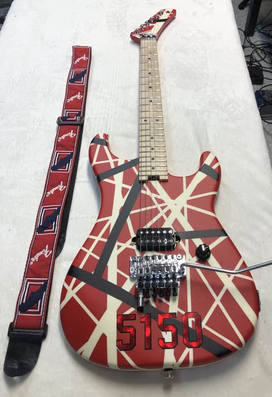 EVH 5150 Striped Series 2017 - Present - Red/Black/White image 1