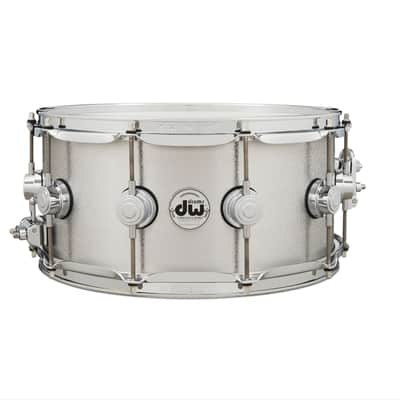 DW 6.5x14" 3mm Thick Aluminum Snare Drum with Chrome Hardware DRVA6514SVC image 1